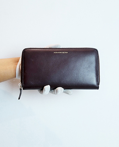 Alexander McQueen Long Wallet, &pound;65, Accessories, Leather, Front view